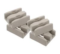 Homoyoyo 4 pièces Guide de Porte Coulissante pour Fixation Stable PP Installation Facile pour Portes Vitrées de Salle de Bain