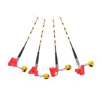 Homoyoyo 4 Pièces Indicateur de Morsure Électronique Sensible avec LED Lumineuse pour Pêche Leurre en Bord de Rivière, Clip-on en Plastique et Métal pour Valves de Flotteur