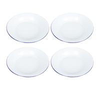 Homoyoyo 4 pièces Lot Assiettes Émaillées Multi-usages Plats Rétro Pour Fruits et Snacks Service Cuisine Maison et Restaurant