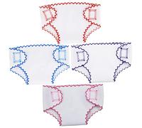 Homoyoyo 4 Pièces Lot de Culottes Réutilisables pour Poupée Couches Colorées Rose Rouge Bleu Accessoires pour Poupées Garçon Fille Jeux Imitation et Éducation Précoce