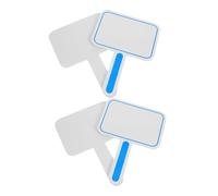 Homoyoyo 4 pièces Lot de Panneaux à Effacer à Sec avec Poignée Ergonomique Tableaux Portables pour Évaluation Enseignement et Vote Classe ou Bureau