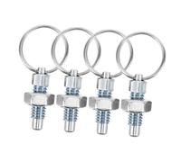 Homoyoyo 4 Pièces Lot de Pistons à Ressort avec Anneau de Traction Goupilles de Positionnement Rétractables Acier Inoxydable Non Verrouillables pour Équipements Industriels Armoires et