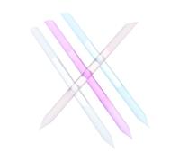 Homoyoyo 4 Pièces Lot Repousse-cuticules Verre Double-ended Angled Cuticle Pusher Outil Manucure Facile à Nettoyer Pour Salon et Usage Domestique