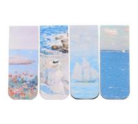 Homoyoyo 4 pièces Marque-pages Magnétiques Colorés pour Étudiants Clips de Pages Légers et Durables Signets Pratiques pour Lecteurs et Voyageurs