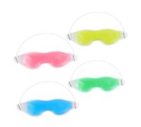 Homoyoyo 4 pièces Masques Gel pour Yeux Froides et Chaudes Réutilisables pour Réduire Fatigue Gonflement et Bleu Vert Rouge Jaune