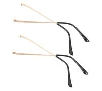 Homoyoyo 4 Pièces Metal Eyeglasses Arm Replacement Double Tooth Temples Eyewear Frame Legs Repair Kit Metal Arms