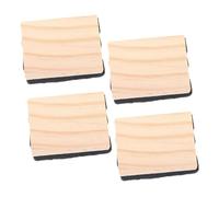 Homoyoyo 4 pièces Mini Gomme Effaçable Bois pour Tableau et Effaceur Polyvalent Réutilisable pour Bureau et Salle de Classe