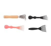 Homoyoyo 4 Pièces Outil de Nettoyage Brosse à Cheveux Portable Râteau Nettoyeur Multifonction pour Peignes à Dents Larges et Fines Mini Accessoire Léger pour Entretien Profond et Protection