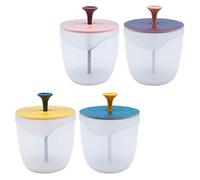 Homoyoyo 4 pièces Outil Mousseux pour Nettoyage Visage Distributeur de Lait Tasse à Bulles Portable Rose Bleu Jaune