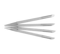 Homoyoyo 4 Pièces Outils De Manucure En Acier Inoxydable - Poussoir à Cuticules Double Face - Bâtonnet En Bois Pour Gel Dissolvant Vernis à Ongles Accessoires Nail Art Pour Manucure