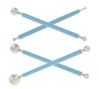 Homoyoyo 4 pièces Outils de Sculpture Argile Double Embout avec Boules pour Modelage Poterie Céramique Pâte Autodurcissante et Projets Artisanaux