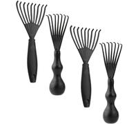 Homoyoyo 4 Pièces Peigne Nettoyeur à Ventouse Noir en Plastique, Compact | Peignes et Modèles à Coussin Gonflable, Retire les Cheveux, Usage Pratique en Diverses Occasions
