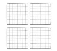 Homoyoyo 4 pièces Plaque Grillagée Détachable Fer Noir pour Clôture Animaux Panneau Modulable DIY pour Chenil Intérieur Barrière Extension Solide et Pratique pour Chiens Chats et Lapins