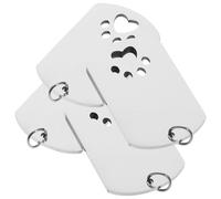 Homoyoyo 4 pièces Plaques Identification Chien Forme Patte Acier Inoxydable Médailles Personnalisables pour Collier Chien Étiquettes Chiot Élégantes et Durables