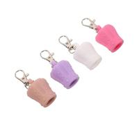 Homoyoyo 4 Pièces Porte Clés Silicone pour Tube de Brillant à Bouchons de Remplacement Souples et Pratiques et Filles