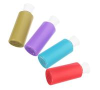 Homoyoyo 4 Pièces Set de Bouteilles Rechargeables pour Voyage Flacons Souples Portables pour Shampooing et Lotion Étanches et Kit Hygiène Pratique pour Déplacements