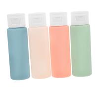 Homoyoyo 4 pièces Set de Flacons de Voyage Rechargeables Plastique Flacons Souples pour Lotion et Shampooing Bouteilles Compressibles Portables pour Voyage et Déplacements