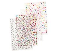 Homoyoyo 4 pièces Stickers pour Visage et Sourcils Mix Perles et Cristaux AB Étanches Décoration Maquillage Festival Party