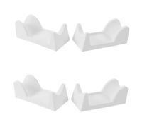 Homoyoyo 4 Pièces Support pour Perceuse à Ongles Blanc en Plastique Léger et Portable, Repose-stylo à Ongles de Table pour Salon et Usage à Domicile