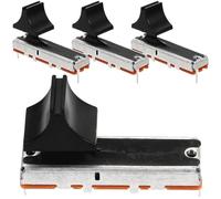 Homoyoyo 4 Potentiomètres Linéaires à Glissière Droite pour Potentiomètre Audio Stéréo, Outil de Réglage en Abs et Métal, Lot de 4 Pièces pour Table de Mixage Audio Professionnel