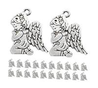 Homoyoyo 40 Breloques Anges Pendentifs Ailes D'Ange En Alliage 23 X 17 Mm - Charms Adorables En Forme De Fille En Prière Pour La Fabrication De Bijoux Colliers Bracelets