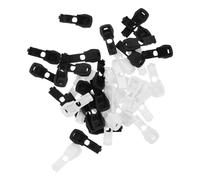 Homoyoyo 40 Clips Réglables Antidérapants pour Lacets de Chaussures, Embouts en Plastique Blanc et Noir, 2 X 20 Pièces, Accessoires Couture pour Bricolage, Attache Cordon Pratique et