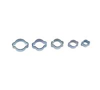 Homoyoyo 40 pièces Colliers de Serrage Durite Acier Clips Double Oreille pour Tuyaux Eau Air et Carburant avec Boîte de Rangement