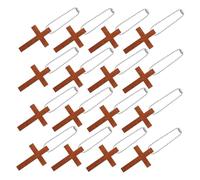 Homoyoyo 40 Pièces Croix Vintage avec Chaîne à Billes Métallique Ornement Suspendu Diy pour Bijoux Religieux Décoration pour Bénévoles Église et Prières