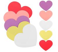 Homoyoyo 40 Pièces Lot de Cartes Forme de Cœur pour Saint-valentin Décorations DIY Colorées Mixte Cartes de Vœux à Peindre et Découper pour Messages et Mur de Souhaits