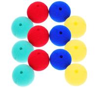 Homoyoyo 40 Pièces Lot de Nez de Clown Mousse Nez Éponge Colorés Rouge Bleu Vert Jaune Accessoires Cosplay Confortables pour Fêtes Costumées Halloween Noël