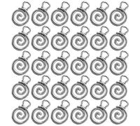 Homoyoyo 40 pièces Pendentifs Spirale Métal Argent Antique Breloques pour Création Bracelet Collier Accessoires DIY Bijoux pour Femmes