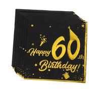 Homoyoyo 40 Pièces Serviettes Papier de Luxe pour Anniversaire de de Décoration Élégants avec Détails Or pour Événements et et Absorbantes