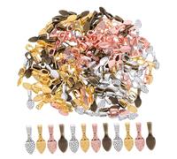 Homoyoyo 400 Pièces Jewelry Glue Bails Set Flat Oval Round Pendant Connectors For Diy Crafts Easy Adhesive Installation Versatile Styles For Necklace And Earring Charms