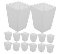 Homoyoyo 40pièces Boîtes à Popcorn Jetables Blanches Résistantes Graisse Contenants Pour Frites Et Collations