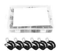 Homoyoyo 48 pièces Kit Colliers de Serrage Acier Inoxydable avec Coussin Caoutchouc Pinces Métalliques pour Conduits Câbles et Tubes Résistants Corrosion et Adaptés Usage Industriel et