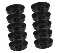 Homoyoyo 48 Pièces Support Mini Sapin de Noël Papier Noir Plateau Rond Stable pour Décoration de Noël DIY Base pour Arbre Miniature Bureau et Étagère