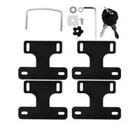 Homoyoyo 4pcs Pinces pour Toit de Voiture en Fer Noir Surface Lisse, Clips de Fixation Sécurisés pour Barres de Toit, pour Activités Extérieures et Voyages
