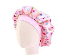 Homoyoyo 4pièces Bonnet De Couchage Élastique Satin Pour Garçon Fille Lot De Imprimés Mixtes Protection Cheveux Légère Et Respirante Adapté Maison Et Voyage Couleurs Rose Blanc Beige Bleu