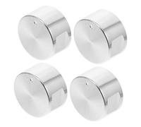 Homoyoyo 4pièces Boutons De Commande Pour Cuisinière à Remplacements Alliage Pour Gazinière Poignées Rondes Motif Solaire Installation Facile