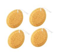 Homoyoyo 4Pièces Éponge de Bain Coton Exfoliant Corporel Mousse Bactérienne avec Design Nid Abeille pour Bain