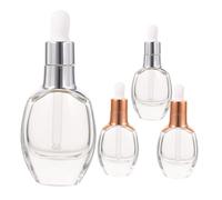 Homoyoyo 4pièces Flacons Compte-gouttes Verre Épais Flacons Huile Essentielle Réutilisables Petits pour Voyages Dosage Précis et Pratique