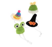 Homoyoyo 4pièces Lot de Bonnets Tricotés pour Hamster Accessoires pour Petits Animaux Couvre-Chefs pour Chinchilla