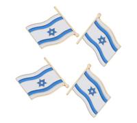 Homoyoyo 4pièces Lot De Broches Drapeau Israélien Badges Métalliques Avec Drapeau National Ornements Pour Vêtements Et Chapeaux