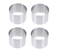 Homoyoyo 4pièces Lot De Mini Moules Ronds Pour Gâteaux Mousse Biscuits Desserts Outils De Pâtisserie Diy