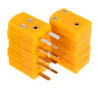 Homoyoyo 5 Paires D'adaptateurs Mini Connecteurs Mâles-femelles pour Thermocouple de Type K, Connecteurs Fils Industriels Jaunes, Remplacement Fiable pour Mesures Rapides de Température