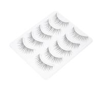 Homoyoyo 5 paires Faux Cils Transparents Naturels Fibres Synthétiques Réutilisables Effet Croisé pour Maquillage Féminin et Regard Volumineux