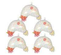 Homoyoyo 5 Pièces Ballon en Aluminium Poussin pour Shower, Décoration | Forme Animale Blanche, Installation Facile, pour Arrière-plans Photo, Touche Fréquente, Garçon et Filles et Nouveaux Parents