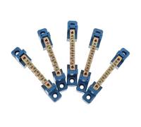 Homoyoyo 5 pièces Bloc de Bornes de Distribution Cuivre Positions Barre de Bus pour Voiture Bateau et Tableau Électrique Bornier de Terre Robuste et Connexion Rapide sans Oxydation