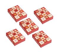 Homoyoyo 5 Pièces Boîte de Loterie Vide DIY Papier pour Fête Du Nouvel An Coffret Cadeau Compartimenté pour Tirage Au Sort Jeu de Hasard et Animation Événementielle