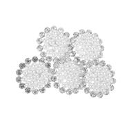 Homoyoyo 5 pièces Boutons Élégants Alliage Strass Résistants à Usure pour Manteaux Accessoires de Couture Multifonctionnels DIY Boutons Ronds Exquis pour Vêtements et Pulls